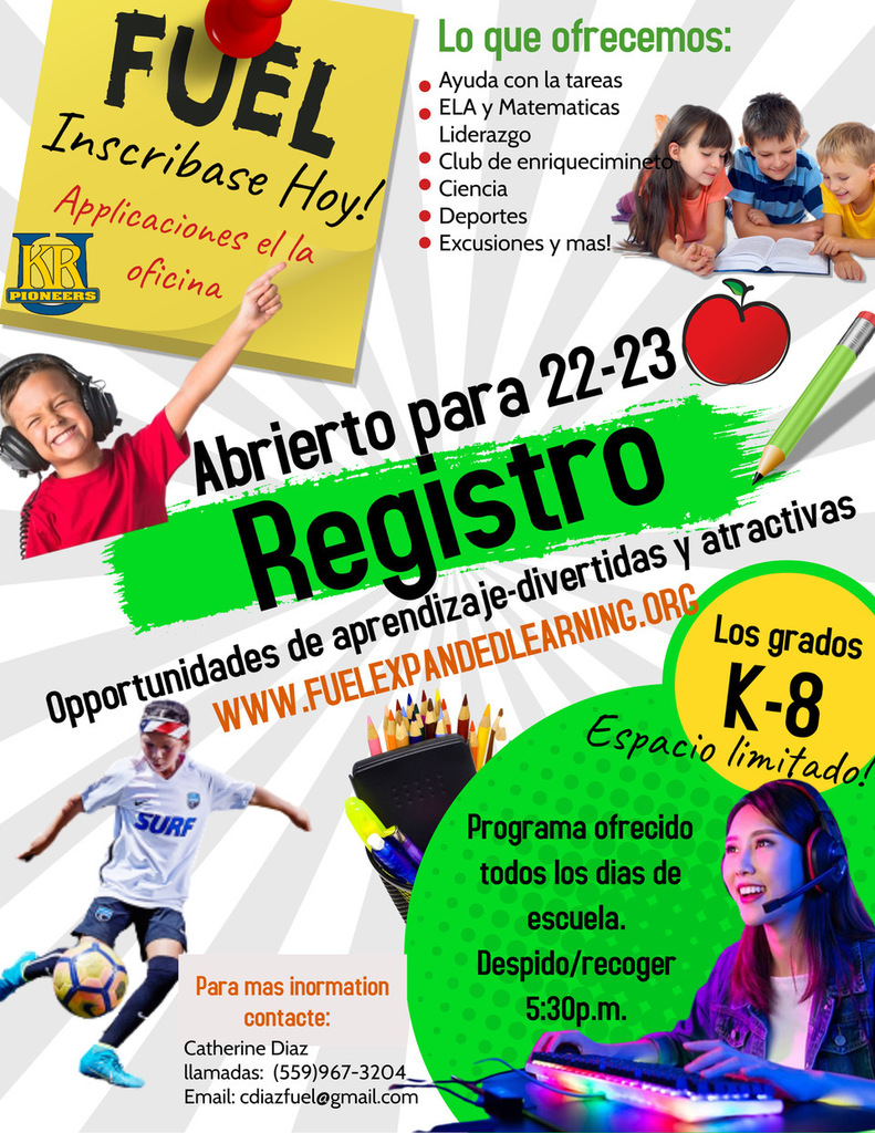 FUEL Registration Flyer (Spanish)